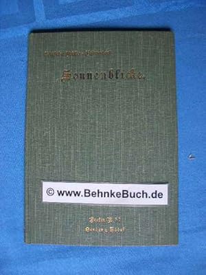 Imagen del vendedor de Sonnenblicke : Neue Lebenssprche und Sinngedichte. a la venta por Antiquariat BehnkeBuch