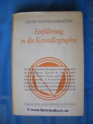 Imagen del vendedor de Einfhrung in die Kristallographie. a la venta por Antiquariat BehnkeBuch
