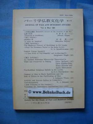 Parigaku-bukkyo-bunkagaku = Journal of Pali and Buddhist studies. Vol. 4, May 1991.