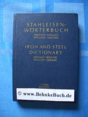 Stahleisen-Wörterbuch. Deutsch-englisch, englisch-deutsch.