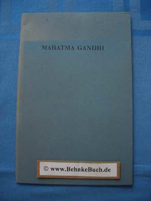 Seller image for Mahatma Gandhi : Vortrag zum hundertsten Geburtstag. Hrsg. vom Kulturdezernat d. Stadt Darmstadt. for sale by Antiquariat BehnkeBuch