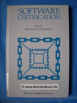 Immagine del venditore per Software Certification : [. held at the Penta Hotel, Gatwick, UK, 13 - 16 September 1988]. venduto da Antiquariat BehnkeBuch