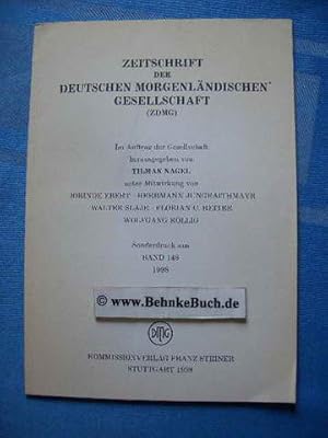 Image du vendeur pour [Buchbesprechungen] - Sonderdruck aus Band 148 / 1998. Zeitschrift der deutschen morgenlndischen Gesellschaft (ZDMG). mis en vente par Antiquariat BehnkeBuch