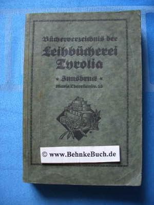Bücher-Verzeichnis der Leihbücherei Tyrolia.