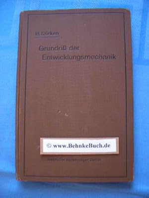 Imagen del vendedor de Grundriss der Entwicklungsmechanik. a la venta por Antiquariat BehnkeBuch