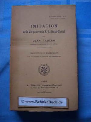 Imitation de la vie pauvre de Notre Seigneur Jesus-Christ.