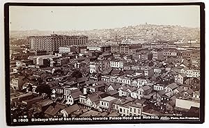 Seller image for San Francisco. Birdseye View of San Francisco, Towards Palace Hotel and Nob Hill. A Cabinet Photograph. for sale by Aquila Books(Cameron Treleaven) ABAC