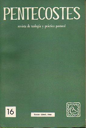 Imagen del vendedor de PENTECOSTS. Revista de Teologa y prctica pastoral. Vol. VI. N 16. a la venta por angeles sancha libros