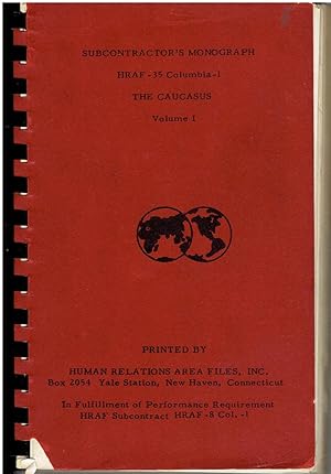 Imagen del vendedor de Subcontractor's Monograph (HRAF - 35, Columbia -1) - The Caucasus - Volumes I & II a la venta por Manian Enterprises