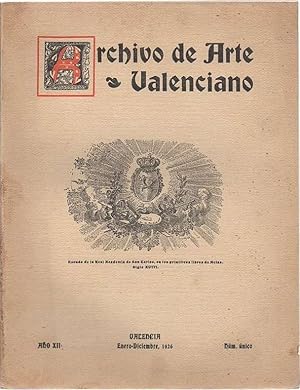 ARCHIVO DE ARTE VALENCIANO, AÑO XII - 1926.