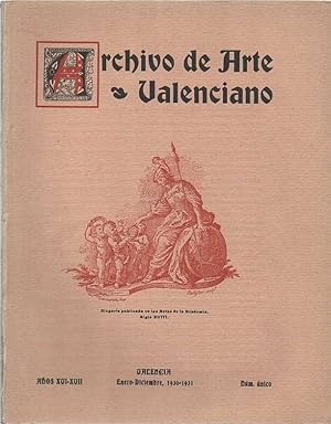 ARCHIVO DE ARTE VALENCIANO, AÑO XVI-XVII - 1930 - 1931.