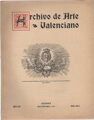 ARCHIVO DE ARTE VALENCIANO, AÑO VIII - 1922.