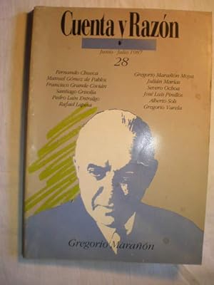 Imagen del vendedor de Cuenta y Razn N 28 - Junio Julio 1987 - Gregorio Maran a la venta por Librera Antonio Azorn