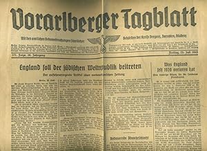 Bild des Verkufers fr Vorarlberger Tagblatt 23. Juli 1943. 26 Jahrgang 171 Folge. Mit vereinzelten Abbildungen in s/w. zum Verkauf von Umbras Kuriosittenkabinett