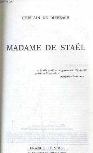 Bild des Verkufers fr MADAME DE STAEL. zum Verkauf von Le-Livre