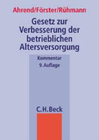 Seller image for Gesetz zur Verbesserung der betrieblichen Altersversorgung for sale by getbooks GmbH