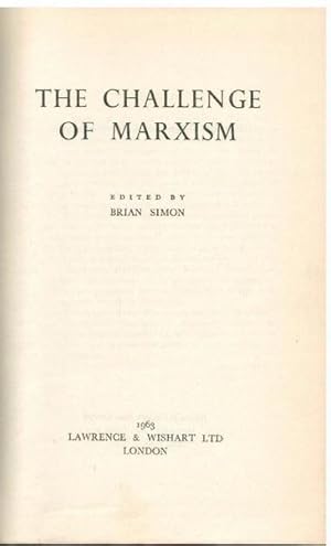 Image du vendeur pour The Challenge of Marxism mis en vente par Goulds Book Arcade, Sydney