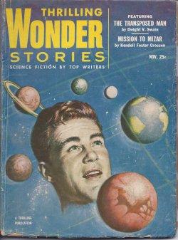 Bild des Verkufers fr THRILLING WONDER Stories: November, Nov. 1953 zum Verkauf von Books from the Crypt