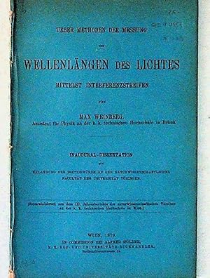 Seller image for Ueber Methoden der Messung der Wellenlangen des Lichtes for sale by The Kelmscott Bookshop, ABAA