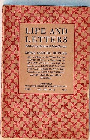 Seller image for Life and Letters: June, 1932 for sale by The Kelmscott Bookshop, ABAA