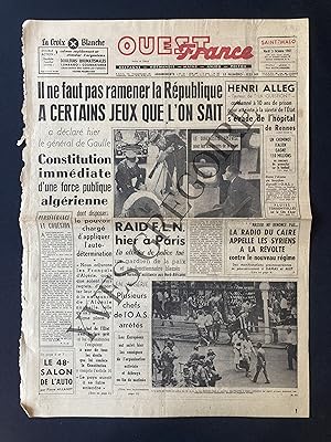 OUEST FRANCE-MARDI 3 OCTOBRE 1961