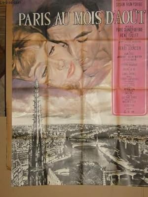 Bild des Verkufers fr AFFICHE DE CINEMA - PARIS AU MOIS D'AOUT zum Verkauf von Le-Livre