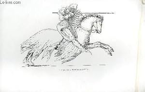 GRAVURE 19eme NOIR ET BLANC - CAVALIER OU HOMME D'ARMES