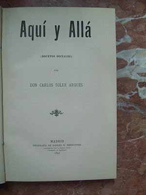 Seller image for AQU Y ALL (BOCETOS SOCIALES) for sale by Itziar Arranz Libros & Dribaslibros