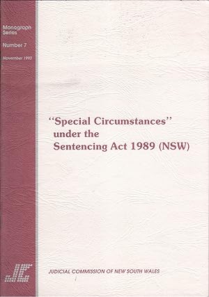 Seller image for Special Circumstances" Under the Sentencing Act 1989 (NSW) for sale by Mr Pickwick's Fine Old Books
