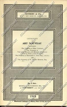 ART NOUVEAU INCLUDING THE PROPERTY OF MRS CAPITANI. THE PROPERTY OF THE LATE MAJOR AND MADAME DET...