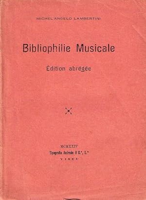BIBLIOPHILIE MUSICALE