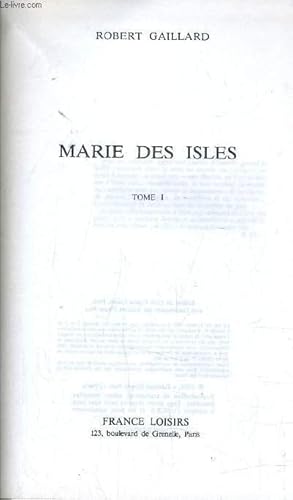 Image du vendeur pour MARIE DES ISLES - TOME 1. mis en vente par Le-Livre