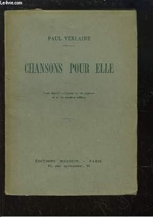 Bild des Verkufers fr Chansons pour Elle. zum Verkauf von Le-Livre