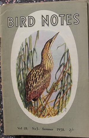 Bild des Verkufers fr Bird Notes Vol.28 No. 3 : Summer 1958 zum Verkauf von eclecticbooks