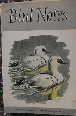 Seller image for Bird Notes Vol.31 No. 12 : November-December 1965 for sale by eclecticbooks