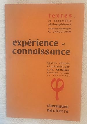 Image du vendeur pour Exprience - Connaissance mis en vente par LibrairieLaLettre2