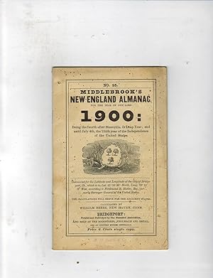 Bild des Verkufers fr MIDDLEBROOK'S NEW-ENGLAND ALMANAC, FOR THE YEAR OF OUR LORD 1900 zum Verkauf von Jim Hodgson Books