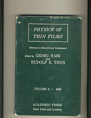 Seller image for Physics of Thin Films Volume 3 for sale by Richard Lemay