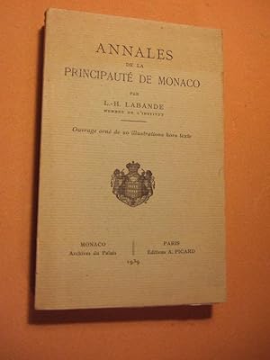 Image du vendeur pour Annales De La Principaute De Monaco mis en vente par Domifasol