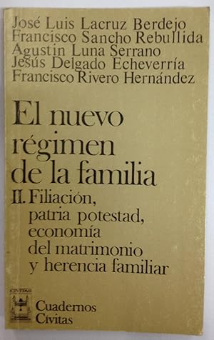 Imagen del vendedor de EL NUEVO REGIMEN DE LA FAMILIA. II. La filiacin. La Patria Potestad. La economa del matrimonio. La reforma en el derecho de sucesiones a la venta por Libreria Jimenez (Libreria A&M Jimenez)