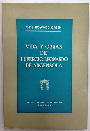 Seller image for VIDA Y OBRAS DE LUPERCIO LEONARDO DE ARGENSOLA. Tesis doctoral. Traducido por Francisco Yndurain for sale by Libreria Jimenez (Libreria A&M Jimenez)