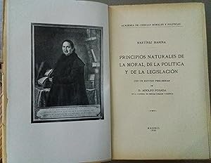 PRINCIPIOS NATURALES DE LA MORAL, DE LA POLITICA Y DE LA LEGISLACION. Con un Estudio Preliminar d...