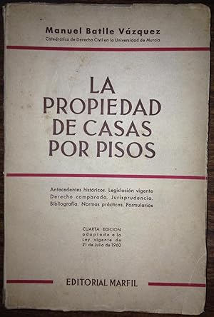 Imagen del vendedor de LA PROPIEDAD DE CASAS POR PISOS a la venta por Libreria Jimenez (Libreria A&M Jimenez)