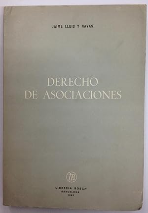 Imagen del vendedor de DERECHO DE ASOCIACIONES a la venta por Libreria Jimenez (Libreria A&M Jimenez)