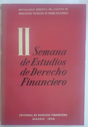 II SEMANA DE ESTUDIOS DE DERECHO FINANCIERO