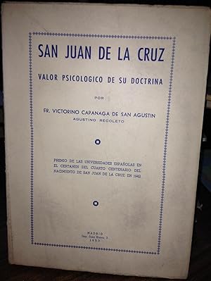 Imagen del vendedor de SAN JUAN DE LA CRUZ. Valor psicolgico de su doctrina a la venta por Libreria Jimenez (Libreria A&M Jimenez)