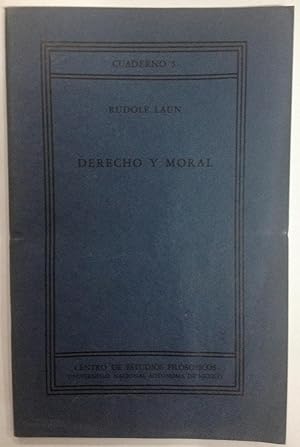 DERECHO Y MORAL. Traducción de Juan Jose Bermer