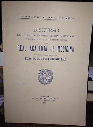 BOSQUEJO HISTORICO DE LA UROLOGIA EN ESPAÑA, ANTERIOR AL SIGLO XIX. Discurso leido en la Real Aca...