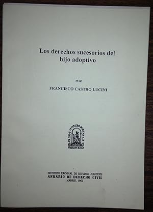 Imagen del vendedor de LOS DERECHOS SUCESORIOS DEL HIJO ADOPTIVO (Publicado en el Anuario de D Civil) a la venta por Libreria Jimenez (Libreria A&M Jimenez)