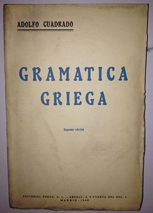 Seller image for GRAMATICA GRIEGA. Adaptada al plan oficial. Segunda edicin for sale by Libreria Jimenez (Libreria A&M Jimenez)